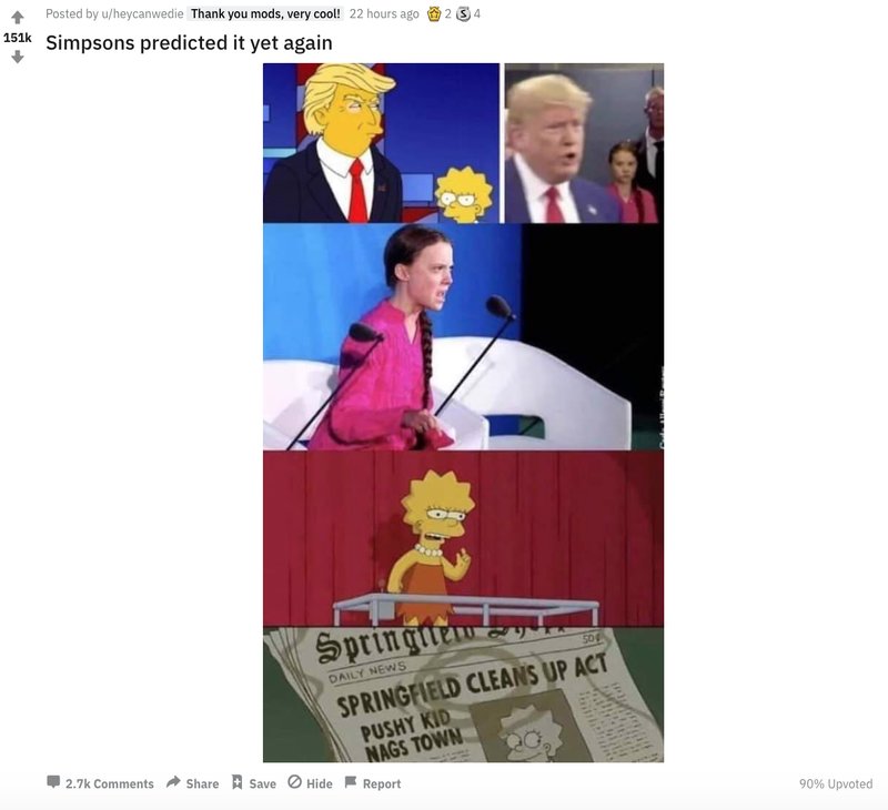 The Simpsons och Greta Thunberg